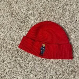 Red ralph Lauren beanie